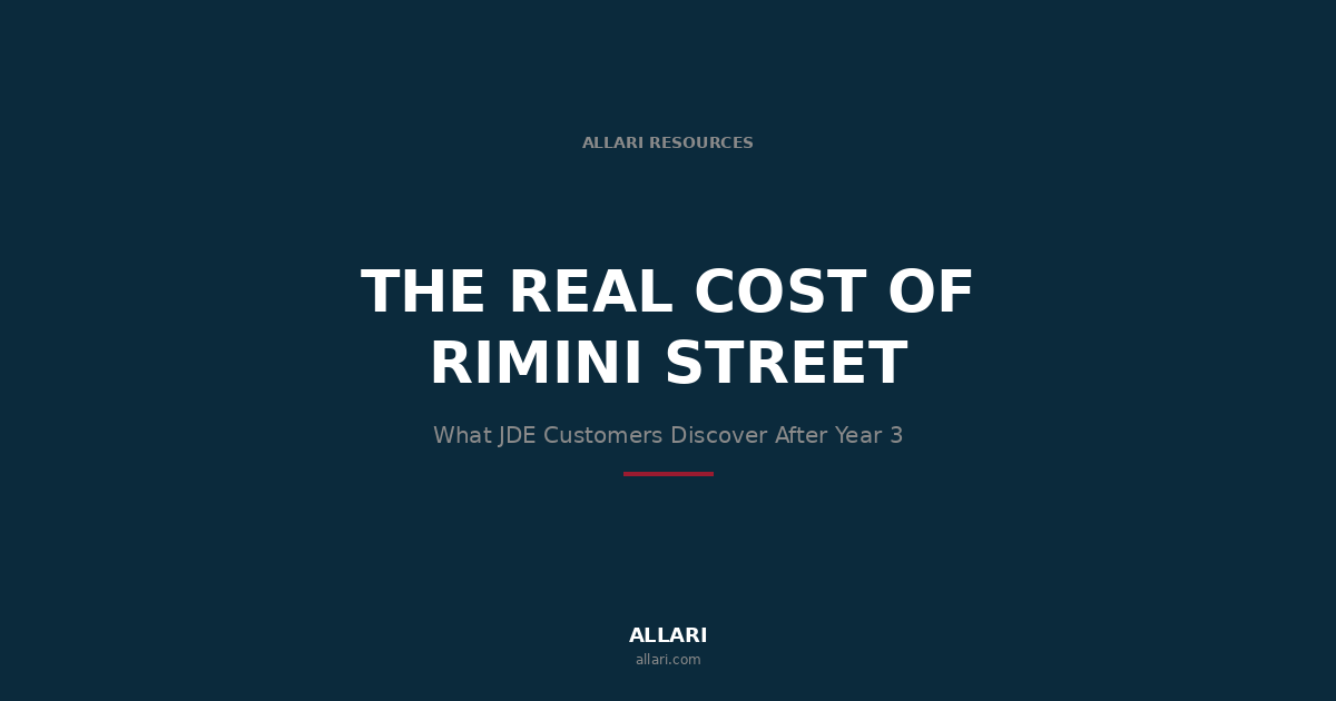 The Real Cost of Rimini Street: What JDE Customers Discover After Year 3 — article thumbnail