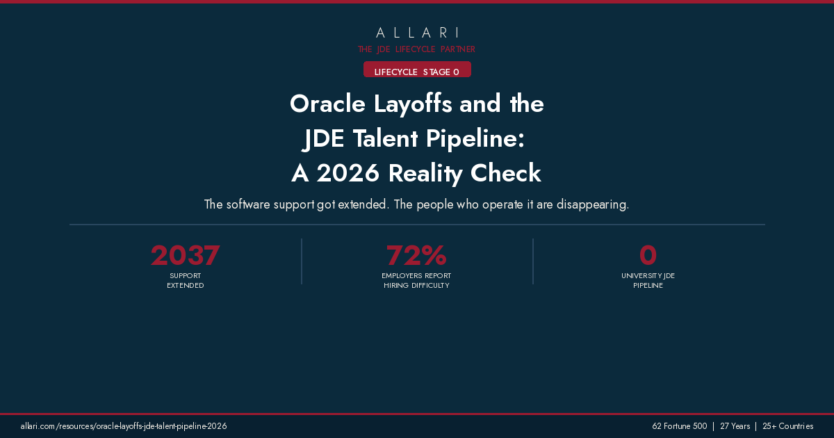 Oracle Layoffs and the JDE Talent Pipeline: A 2026 Reality Check