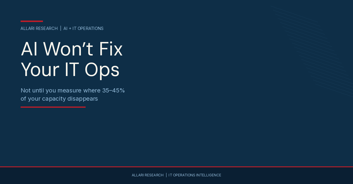 AI in IT Operations: Why AIOps Fails Without Capacity Recovery First