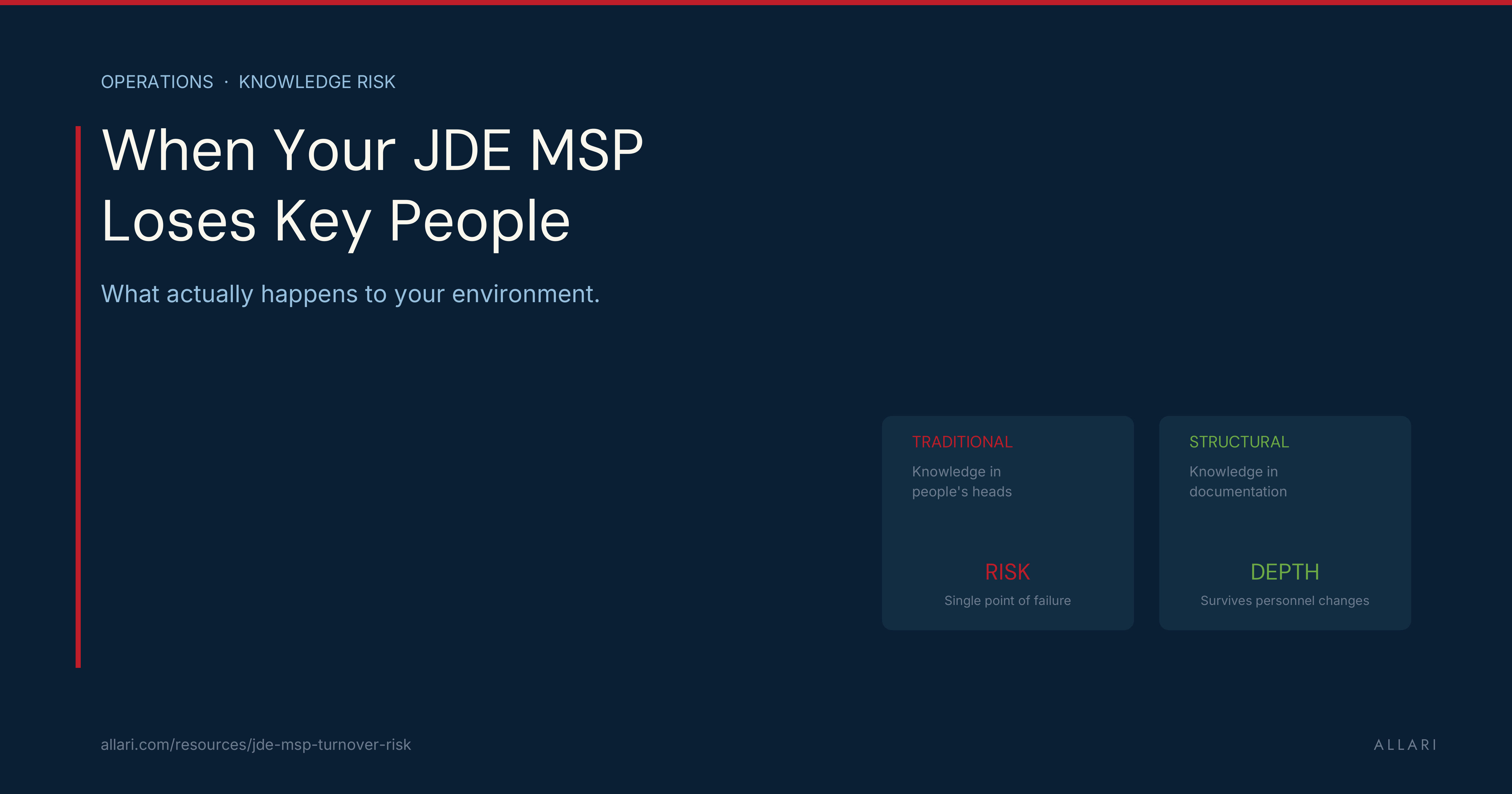 When Your JDE MSP Loses Key People