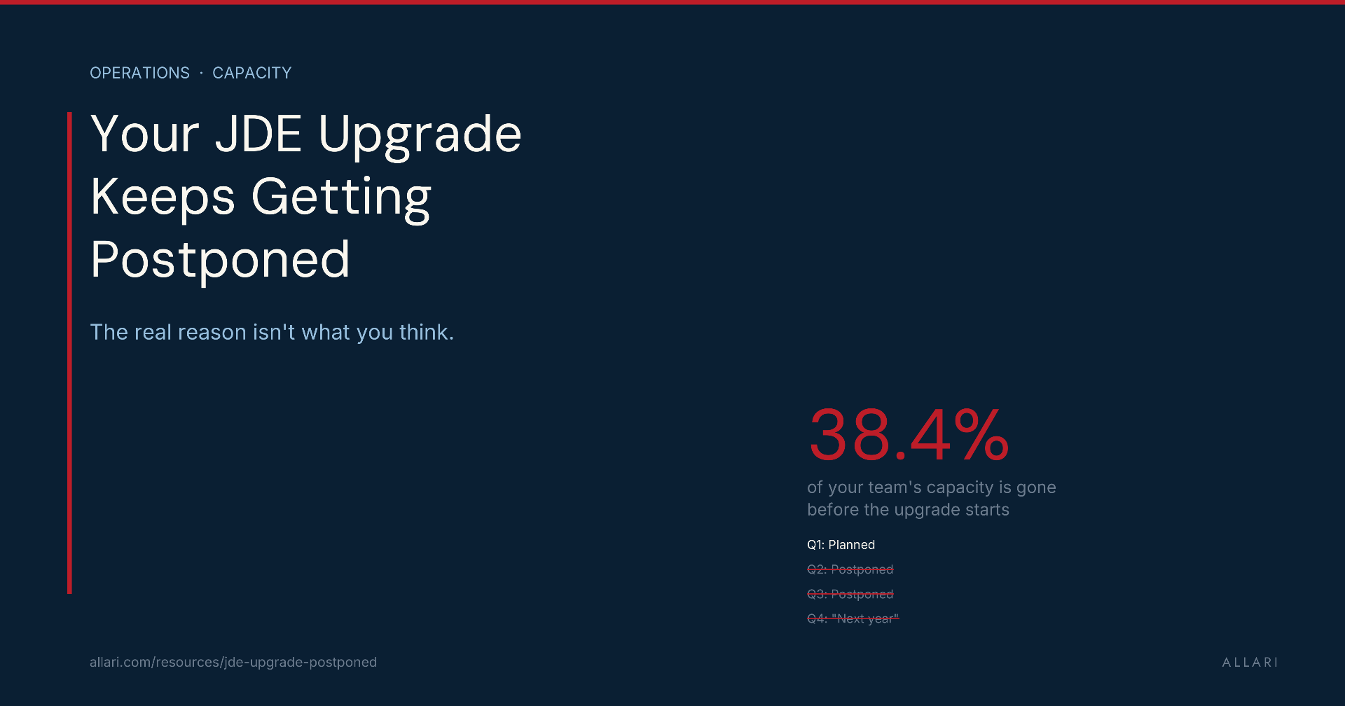 Your JDE Upgrade Keeps Getting Postponed