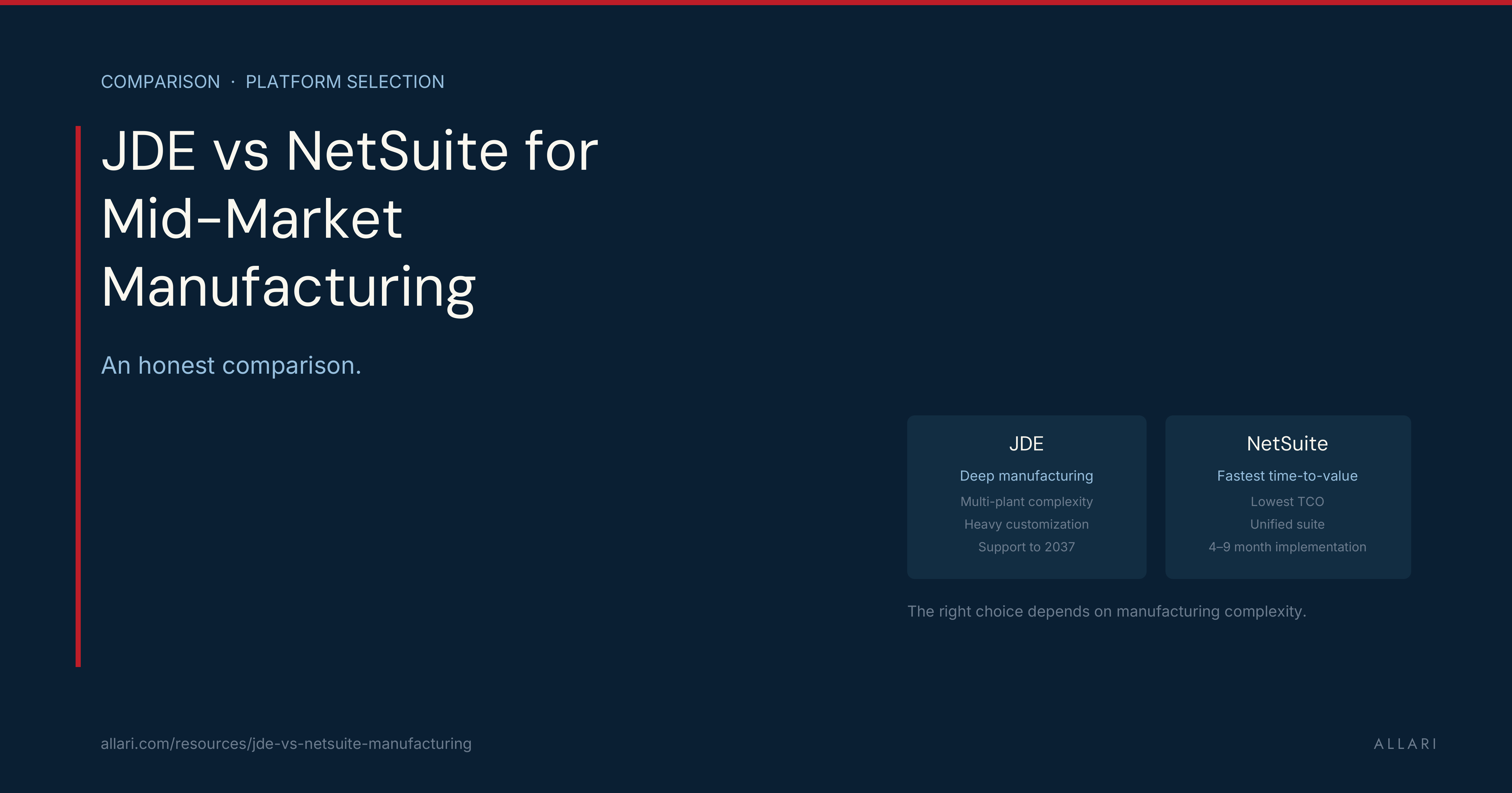 JDE vs NetSuite for Mid-Market Manufacturing