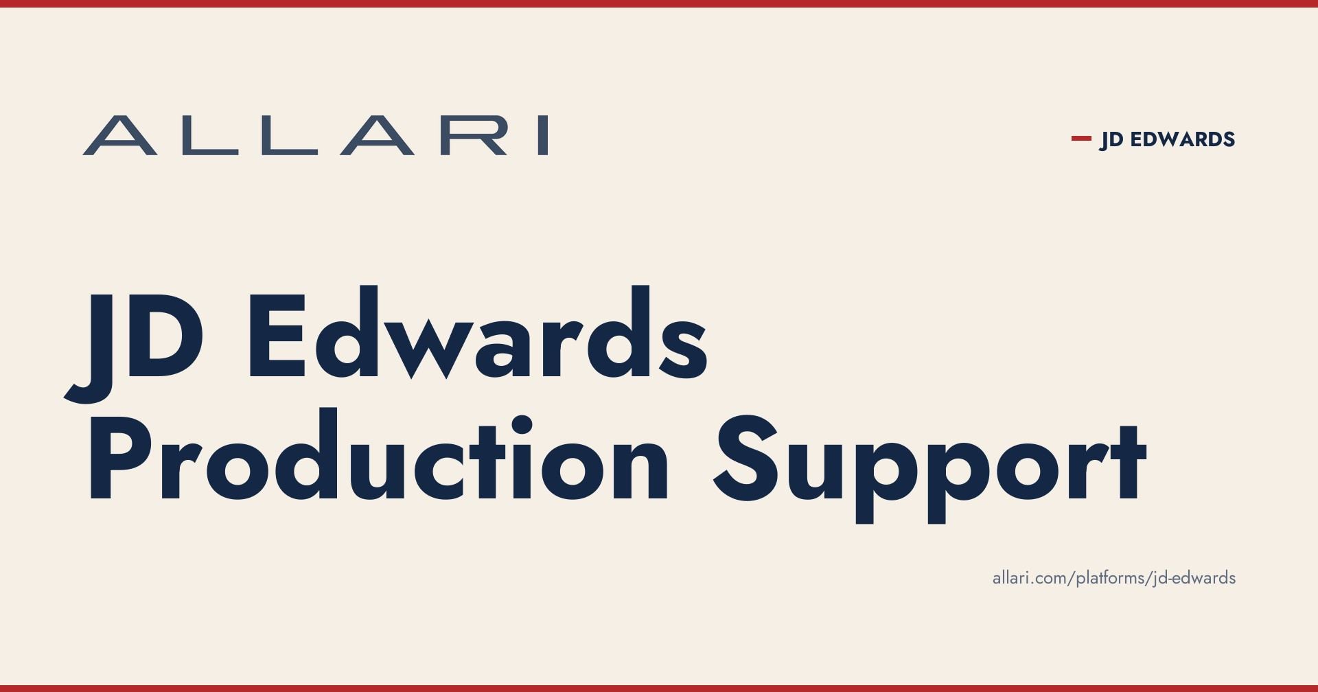 JD Edwards Support & Consulting Services | Allari